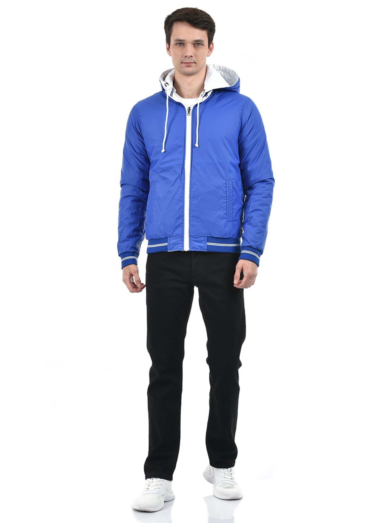 Lawman Pg3 Royal Blue & White Regular Fit Reversible Jacket