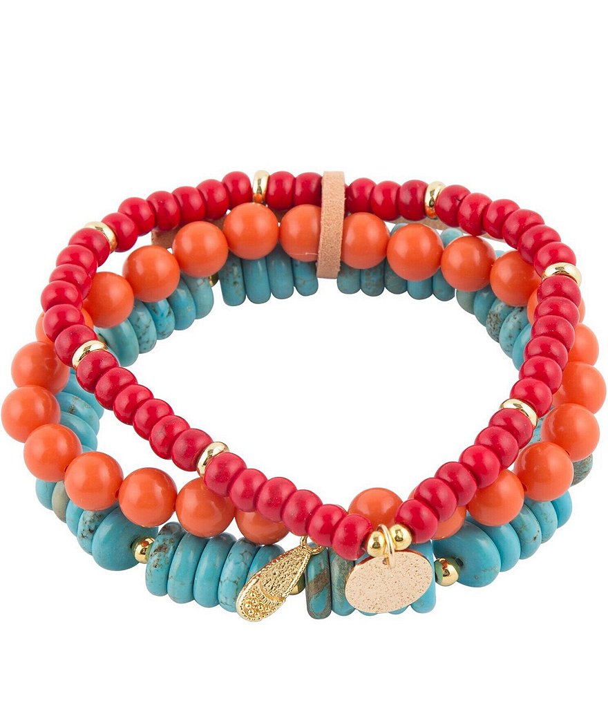 Barse Three Row Stretch Bracelet