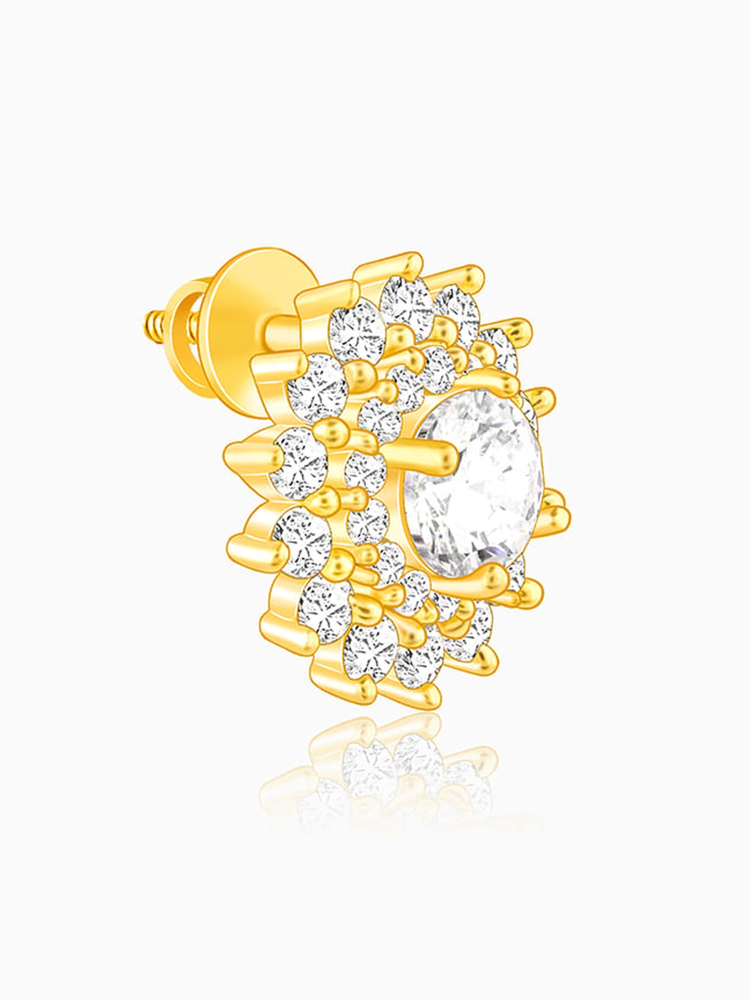 GIVA 925 Silver Golden Cielo Stud Earrings for Women & Girls