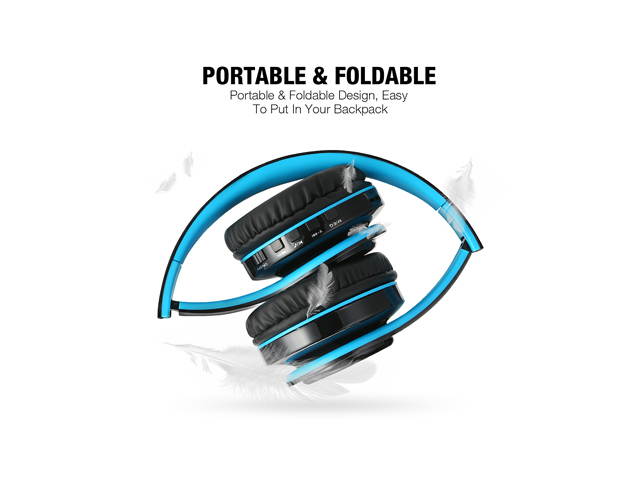 FirstPower Wireless Bluetooth Headphones Foldable Stereo Earphones Super Bass Headset Mic