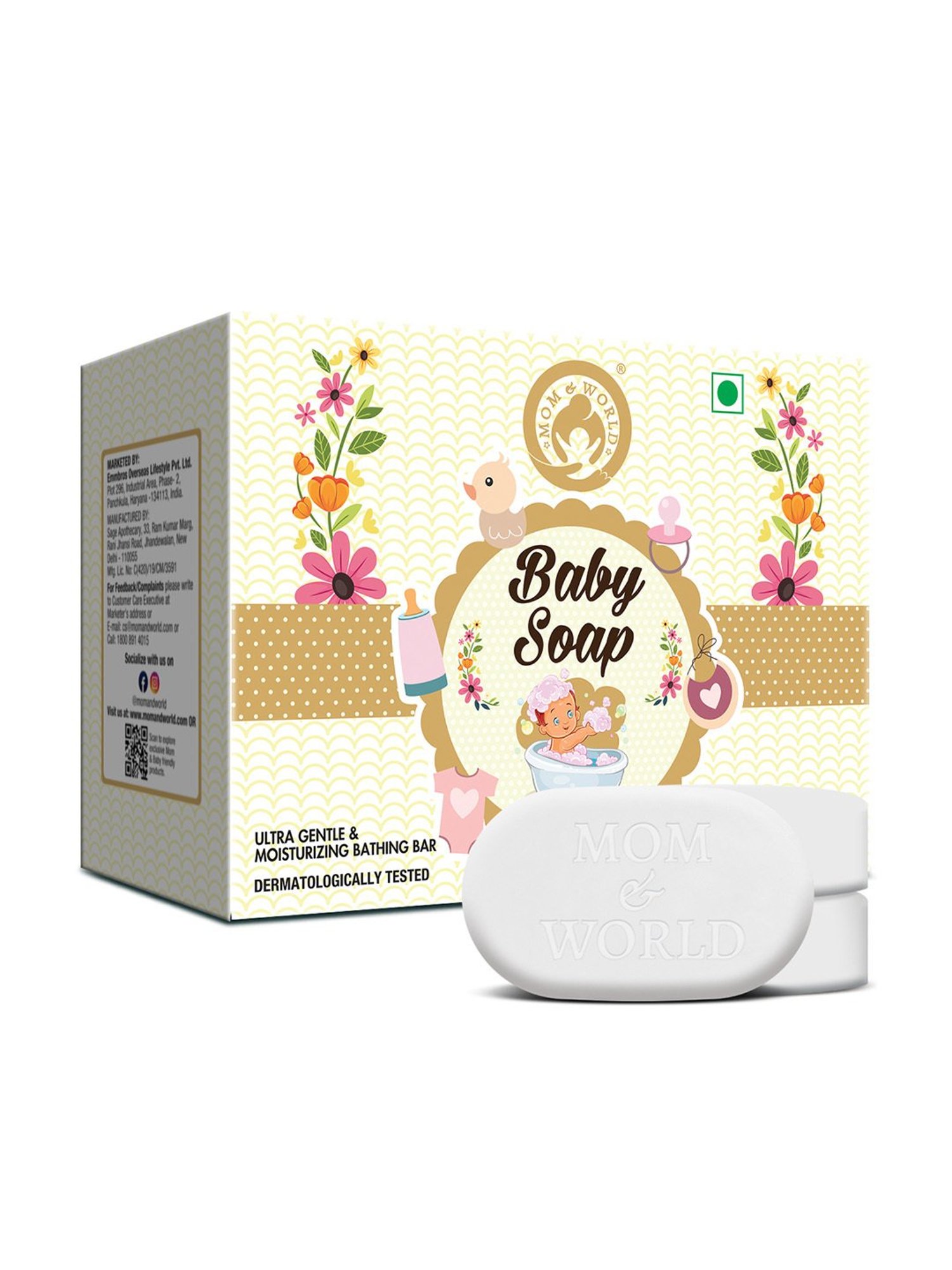 Mom & World Natural Baby Soap - Pack of 3