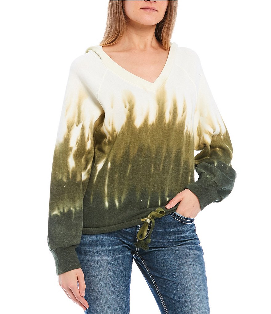 Love On A Hanger Tie-Dye Banded Hoodie