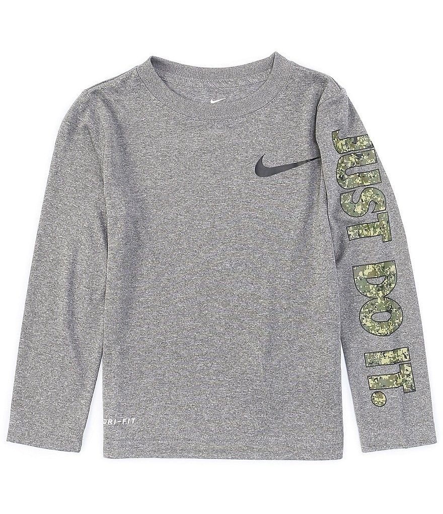 Nike Little Boys 2T-7 Long-Sleeve Dri-FIT Digital Confetti JDI Graphic Tee