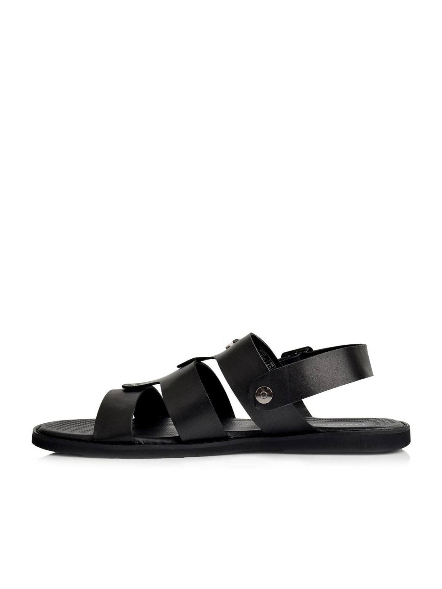 Language Shoes Men's Ethan Black Back Strap Sandals