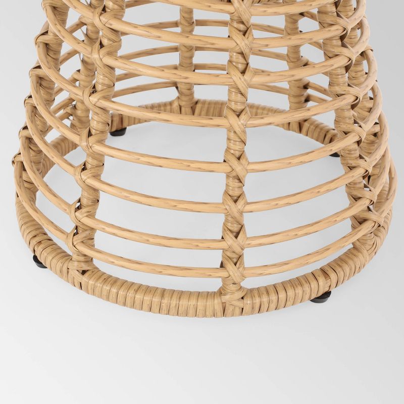 Aluminum Square Patio Side Table - Brown - Crestlive Products