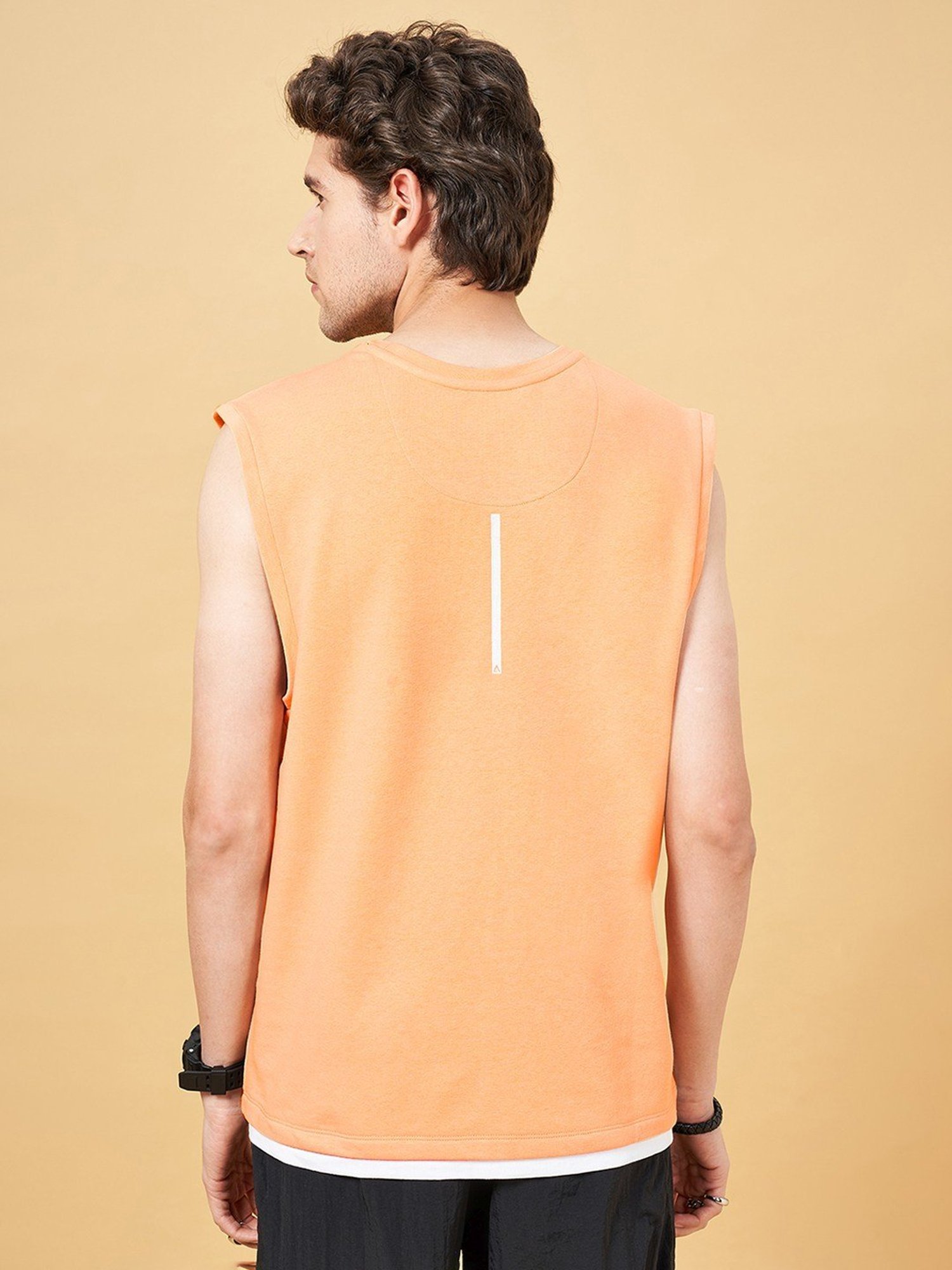 Street 808 By Pantaloons Peach Cobbler Regular Fit Vest