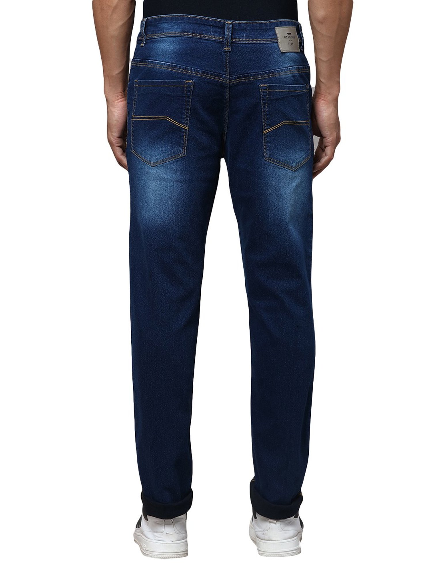 American Eagle Blue Cotton Regular Fit Jeans