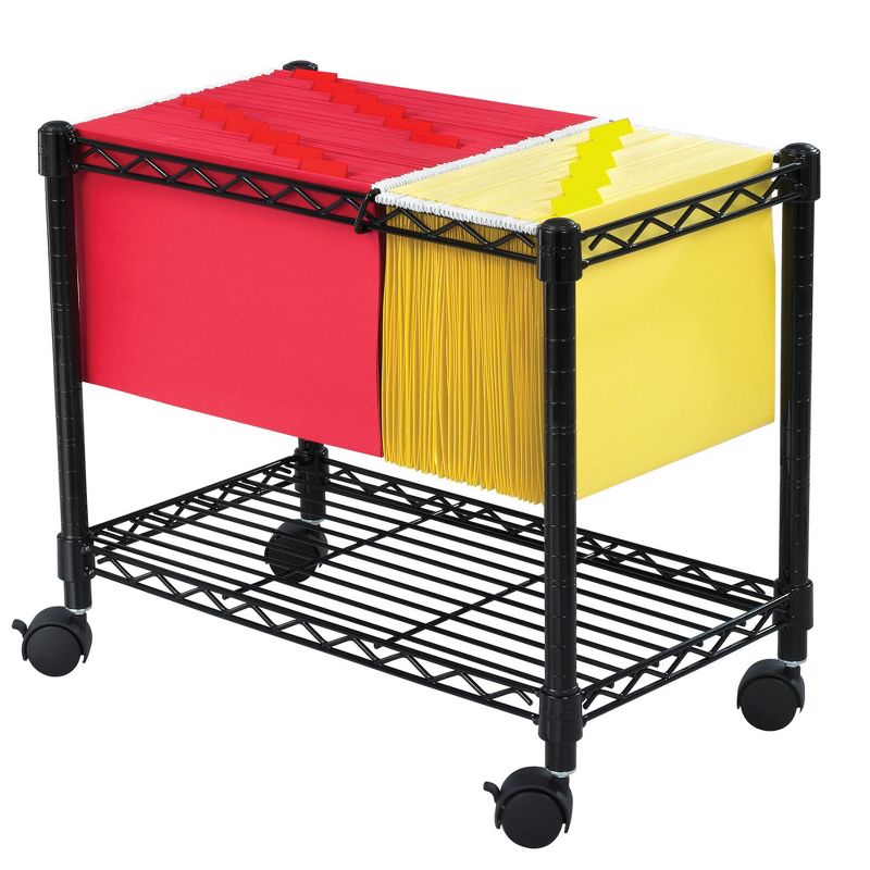 Homz 4-Drawer Medium Rolling Storage Cart - Black with Smoke Drawers