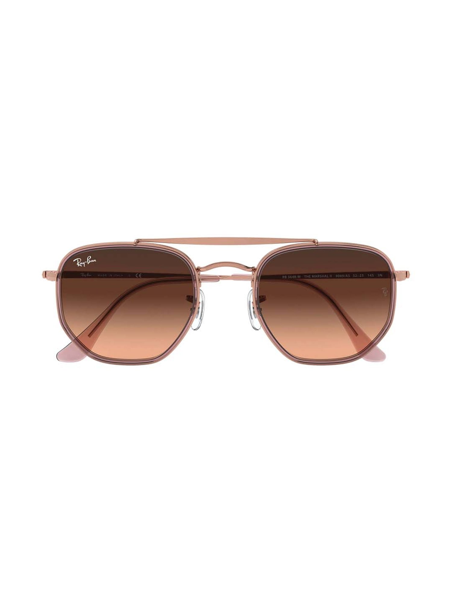 RAY-BAN Unisex Gradient Brown Lens Irregular Sunglasses - 0RB3648M9069A552