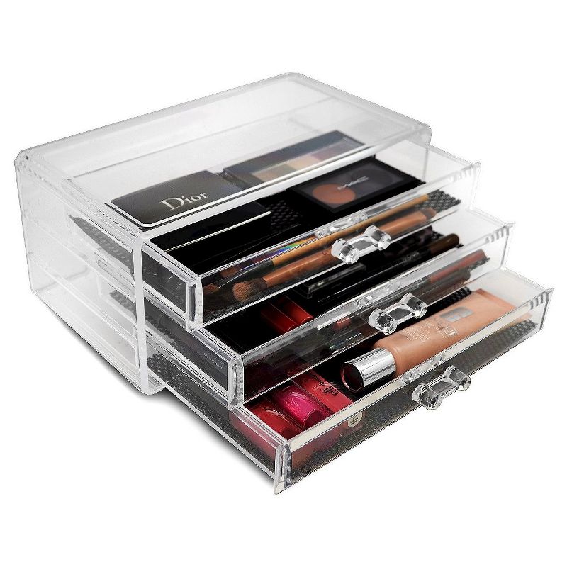 Sorbus Stackable Makeup Storage Display - 3 Large Drawers