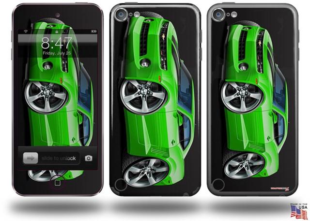2010 Camaro RS Green Decal Style Vinyl Skin - fits Apple iPod Touch 5G (IPOD NOT INCLUDED)