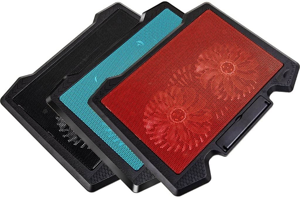 Midddslili Suitable for Radiator for laptops Below 15.6-inch. Laptop Cooling pad-2 Ultra-Quiet Fans-USB Power Supply, with 2 Ports-Adjustable Angle Bracket (Random delivery Color)