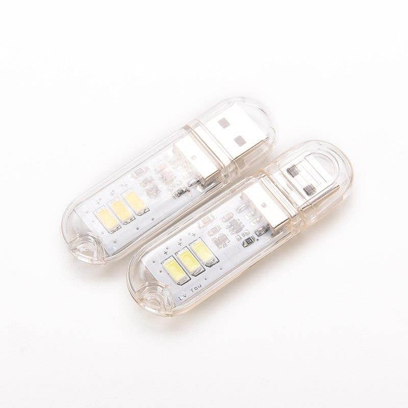 LED Bulbs Tubes Mini USB Lamp 3 LEDs Book Lights Camping Bulb Usb Led Night Light For PC Laptops For Notebook Reading