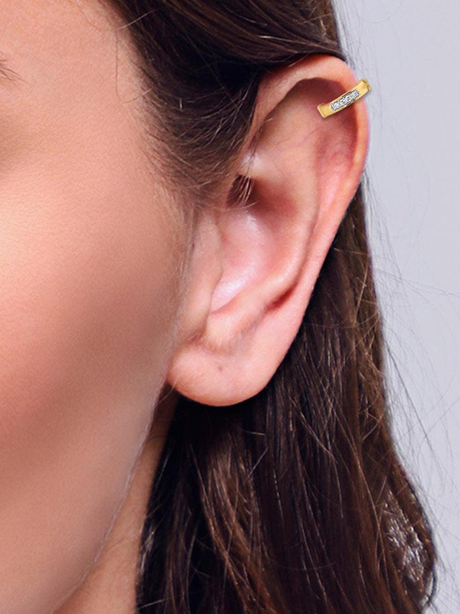 P.C. Chandra Jewellers 18 kt Gold & Diamond Earrings