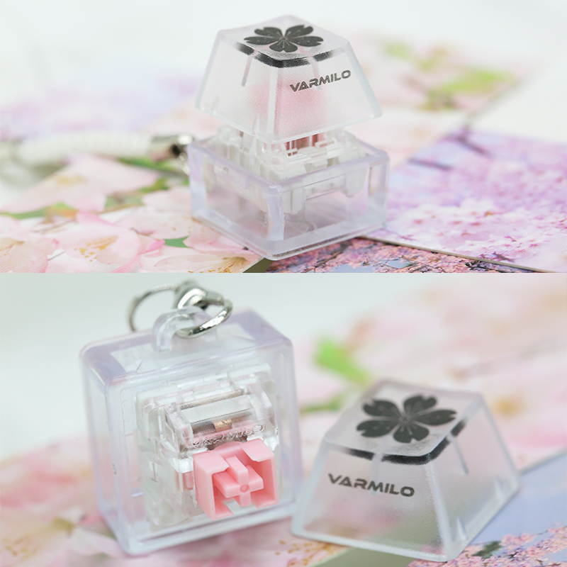 Varmilo Contactless Static Capacitor Mechanical Switch Tester and Pendant, Identity for  Keyboard and Gaming Lover(Sakura Switch)