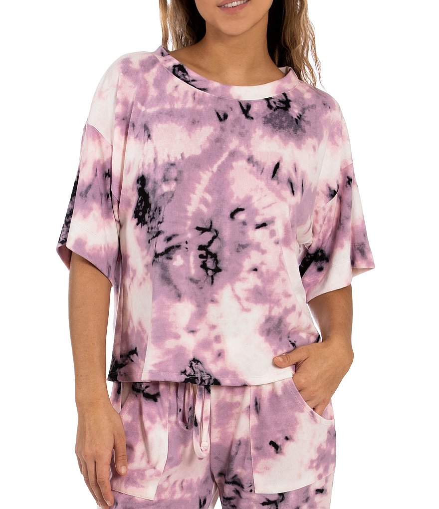 Midnight Bakery Hacci Tie Dye Printed Coordinating Sleep Tee