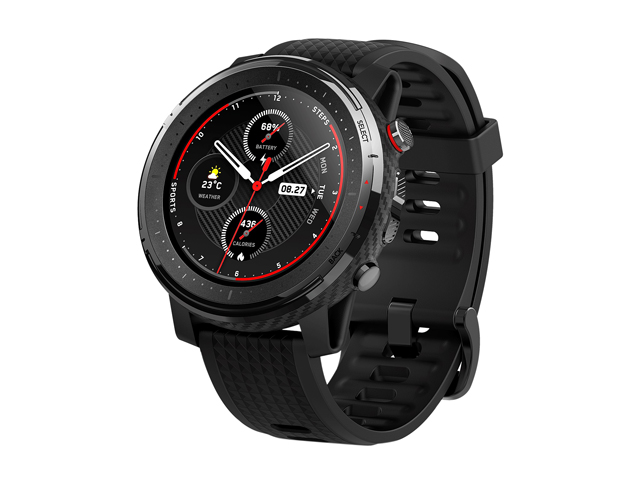 Amazfit Stratos 3 Sports Smartwatch Powered by FirstBeat, 1.34&rdquo; Full Round Display, 80-Sports Modes, Standalone Music Playback, GPS, Bluetooth, Water Resistant