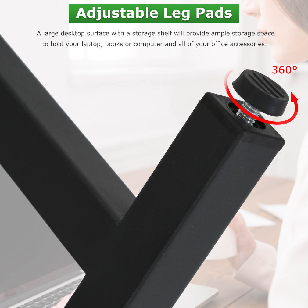 Computer Desk Office Desk Gaming Desk Extra Large Black Modern Student Girl Kids Study PC Simple Executive Table Workstation for Small Space