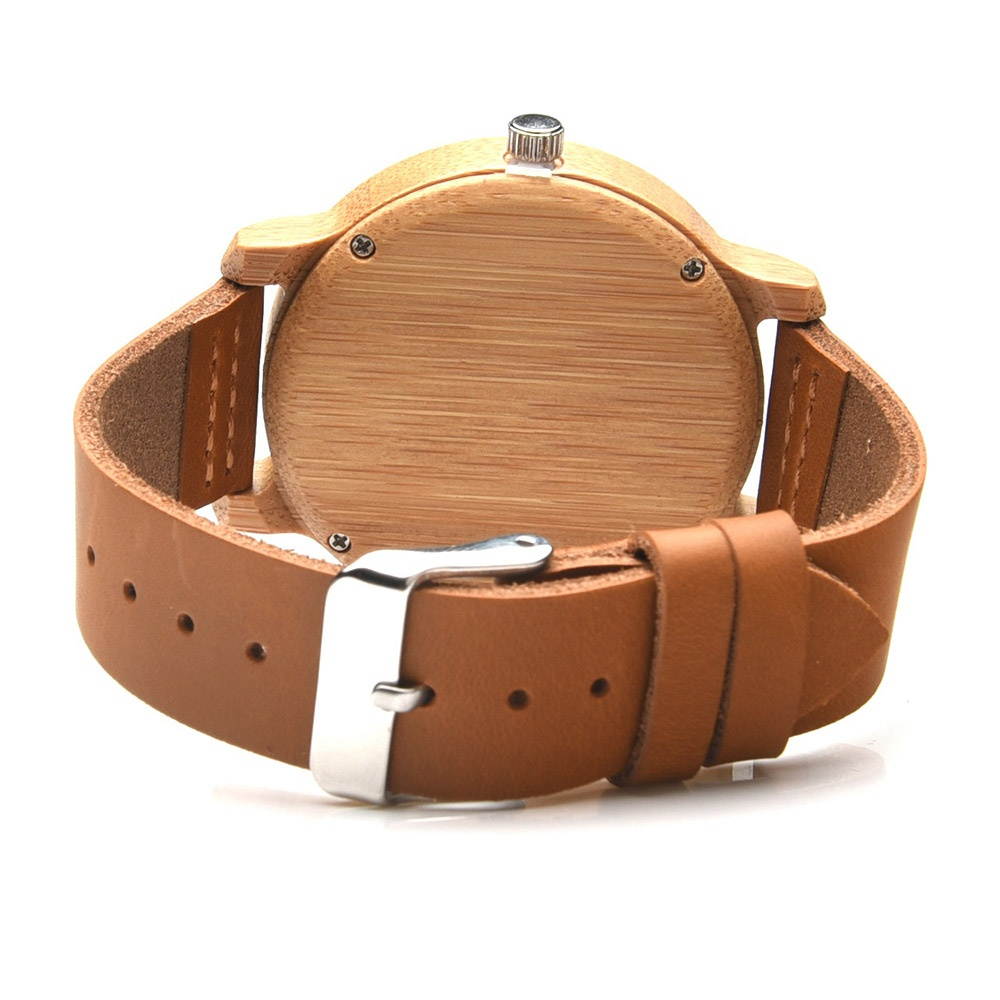 Women's Watches Analog Handmade Natural Bamboo Wood Watches Men Fashion Minimalist Quartz Watch
