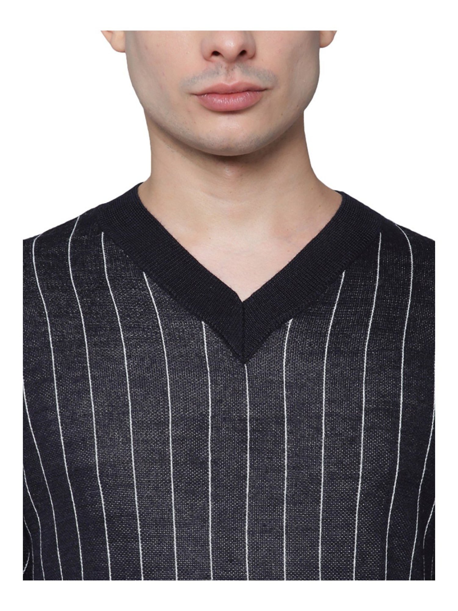 Antony Morato Black Slim Fit Striped Sweater
