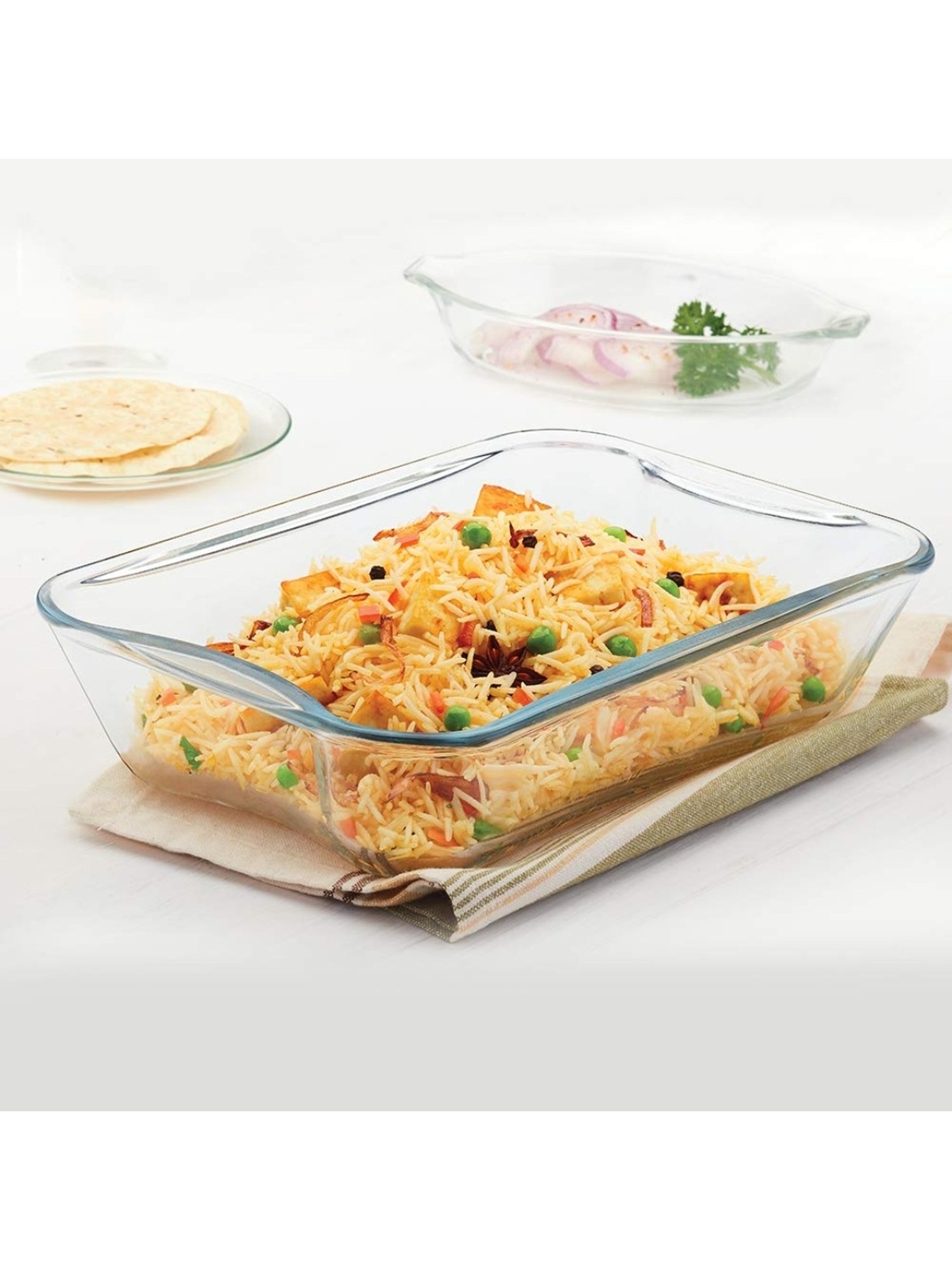?Borosil ?Transparent Glass Baking Dish (1500 ML)