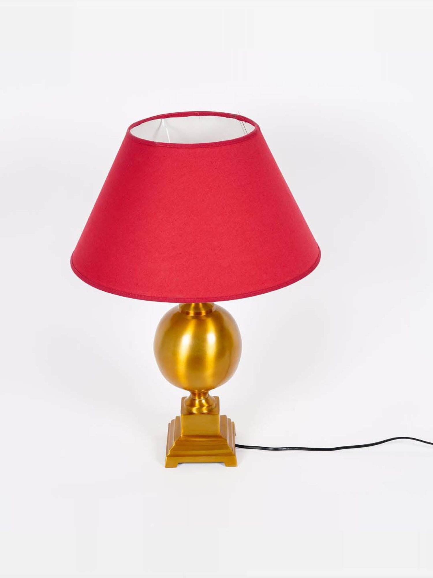 Kapoor Lamp Shades Gold Metal Faris Table Lamp With Cotton Shade