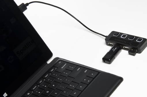 Sabrent 4-Port USB 2.0 Hub with Individual Power Switches and LEDs (HB-UMLS)