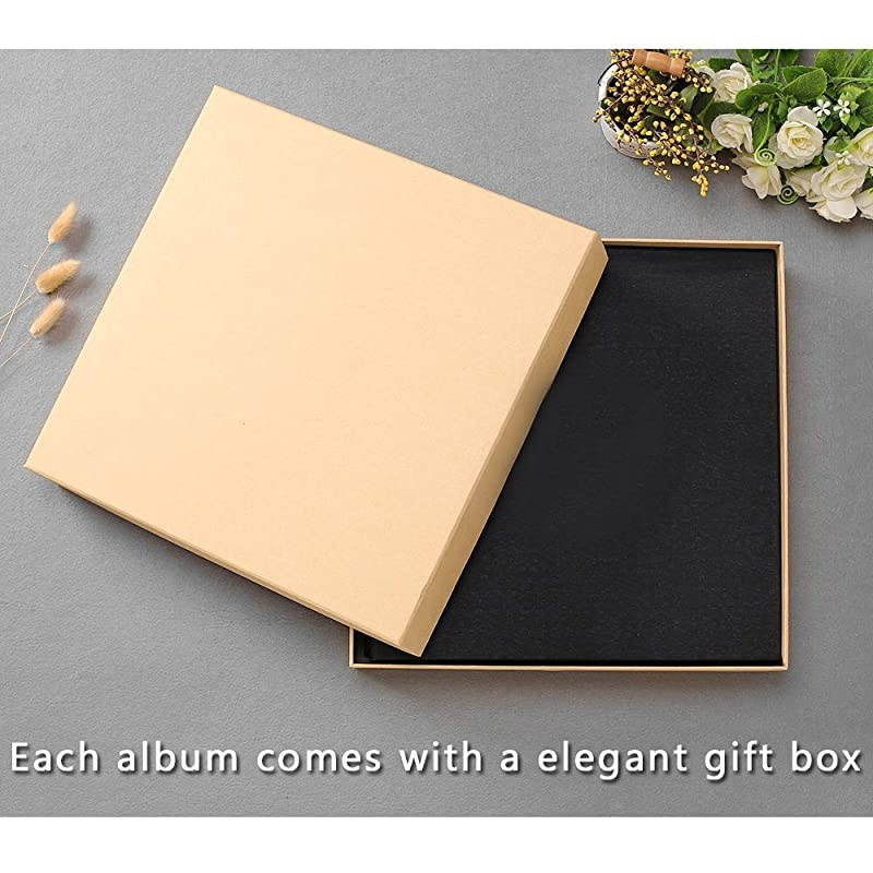 Album Self Adhesive 4x6 5x7 3x5 85x11 Scrapbook Magnetic Album DIY Scrap Book Length 13 x Width 128 Inches with A Metallic Pen