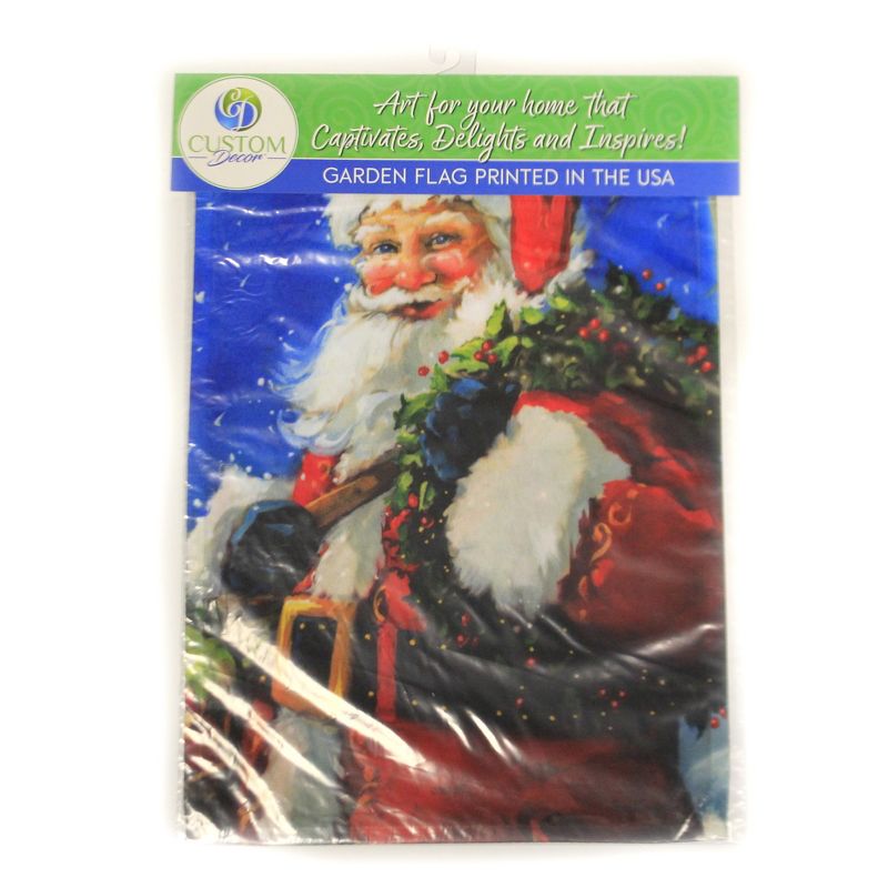 Home & Garden 18.0" Jolly Santa Flag Double Sided Custom Decor  -  Flags