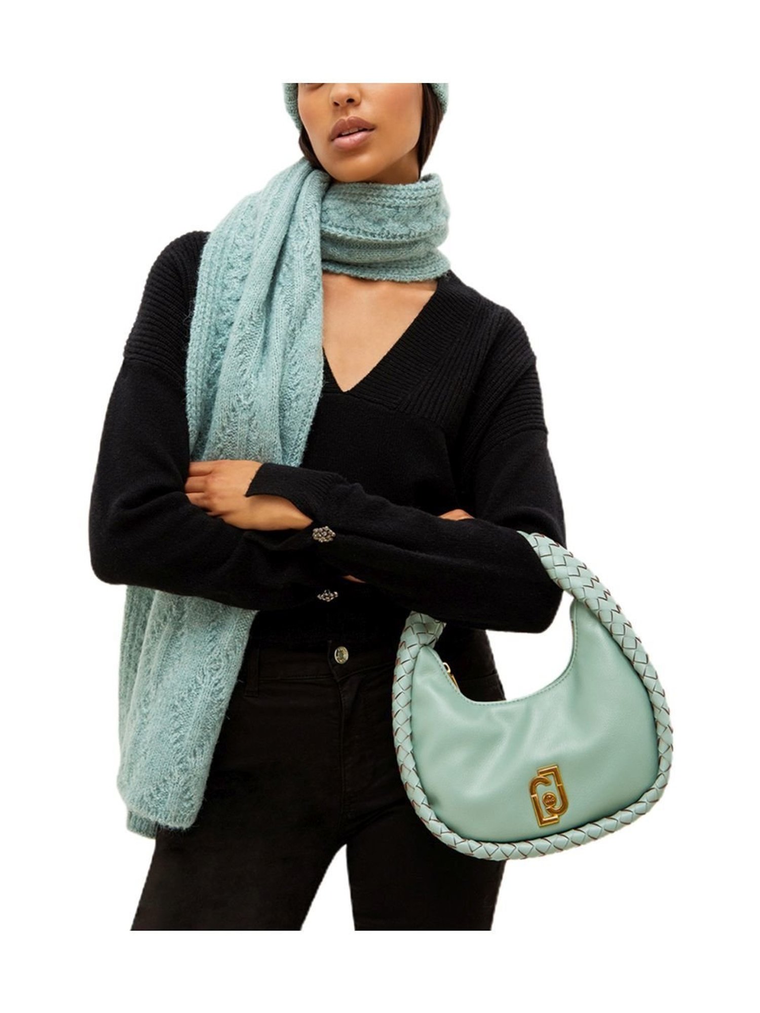 LIU JO Deep Mint Medium Pochette Bag