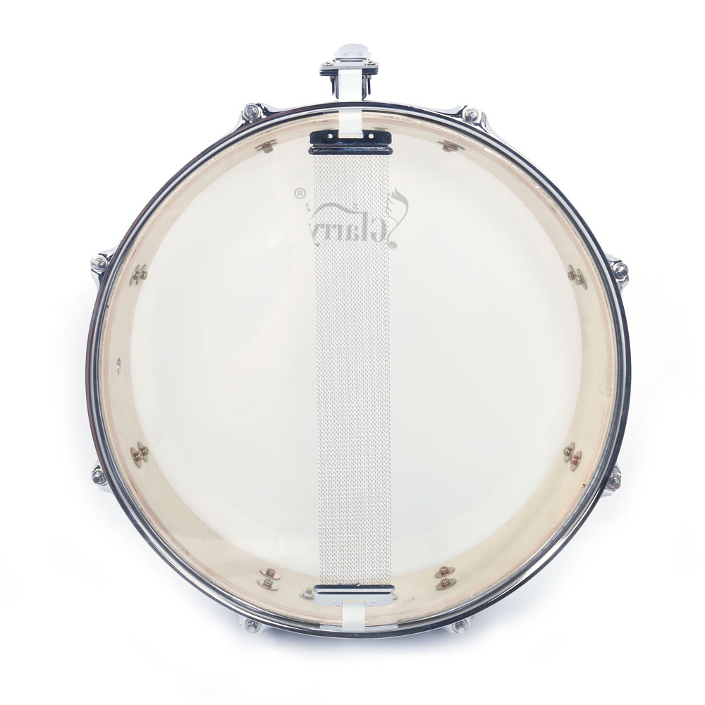 Glarry Metal & Poplar Wood 13 x 3.5" Marching Snare Drum & Drum Stick Black