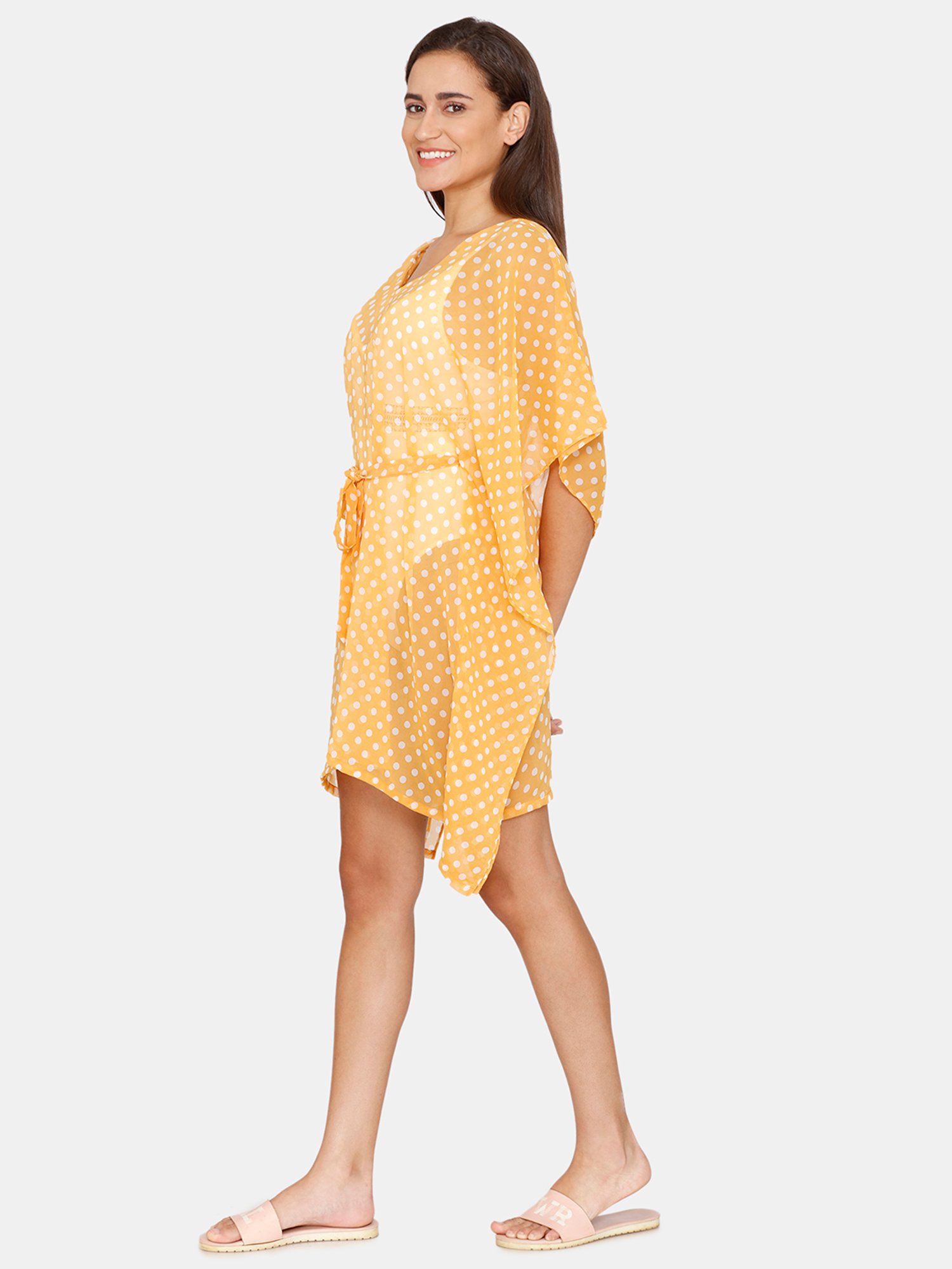Coucou by Zivame Yellow Printed Kaftan