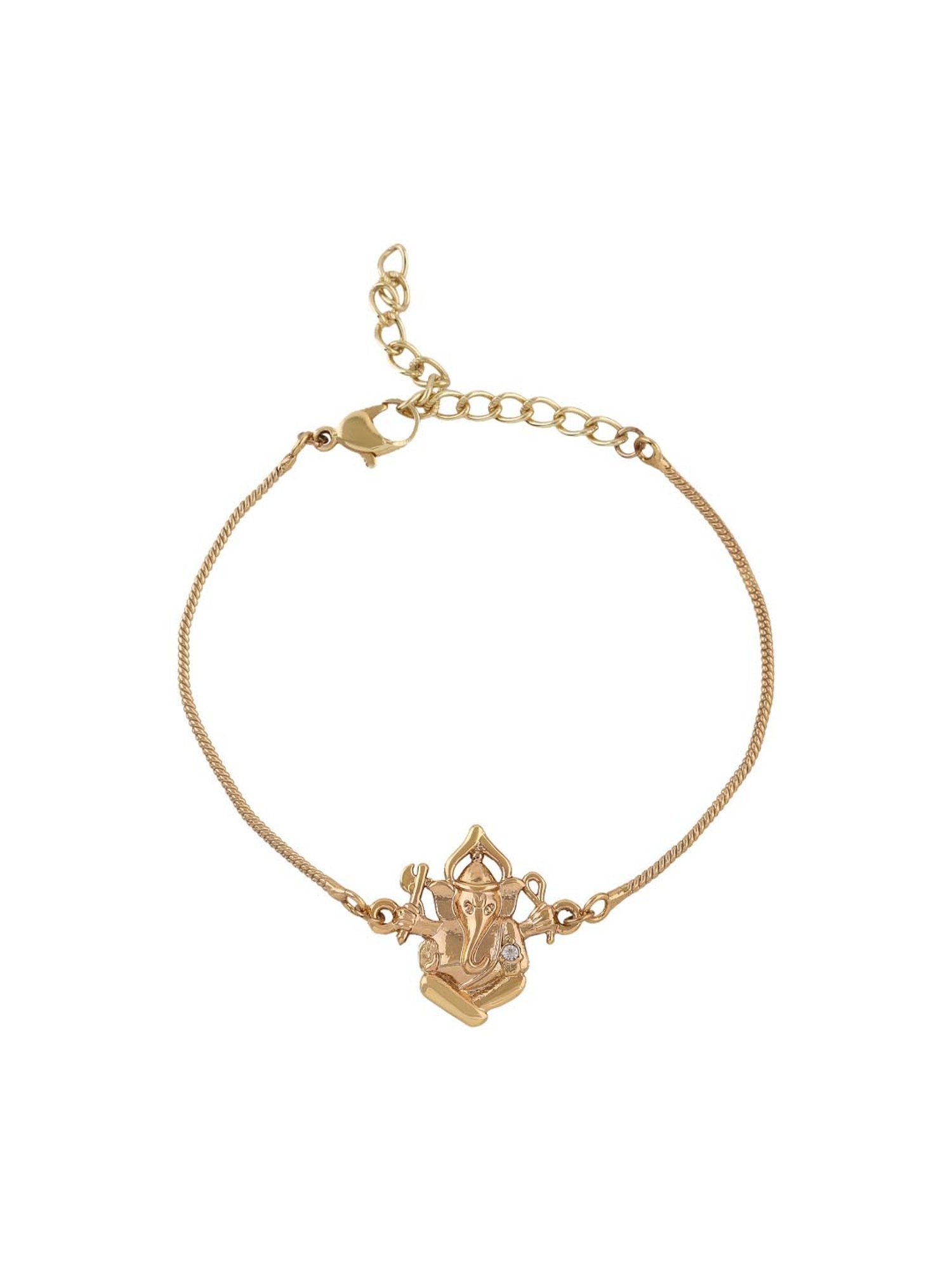 Estele Gold-Plated Sacred Ganapati Bracelet for Women