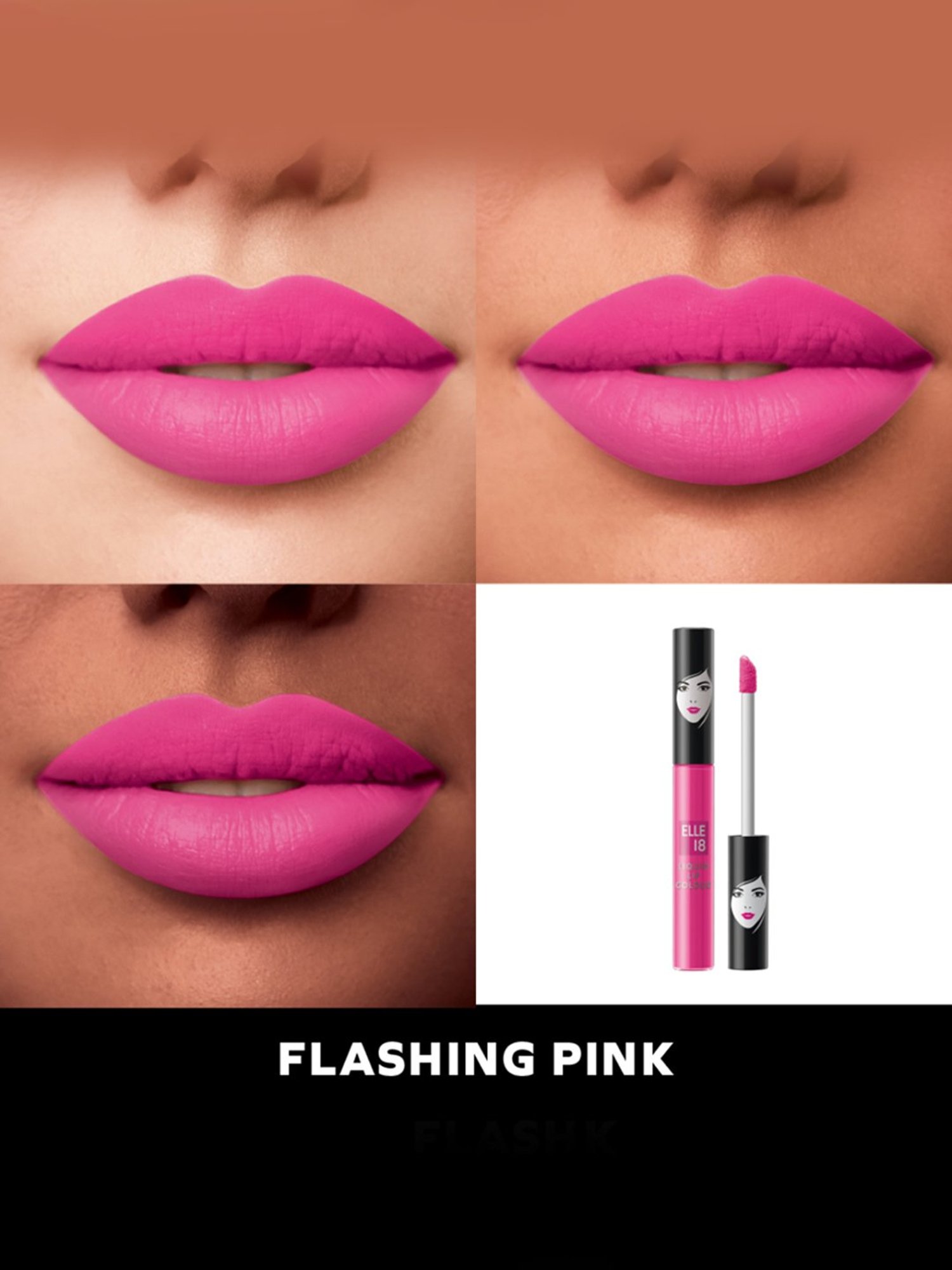 Elle 18 Liquid Lip Colour Flashing Pink - 5.6 ml