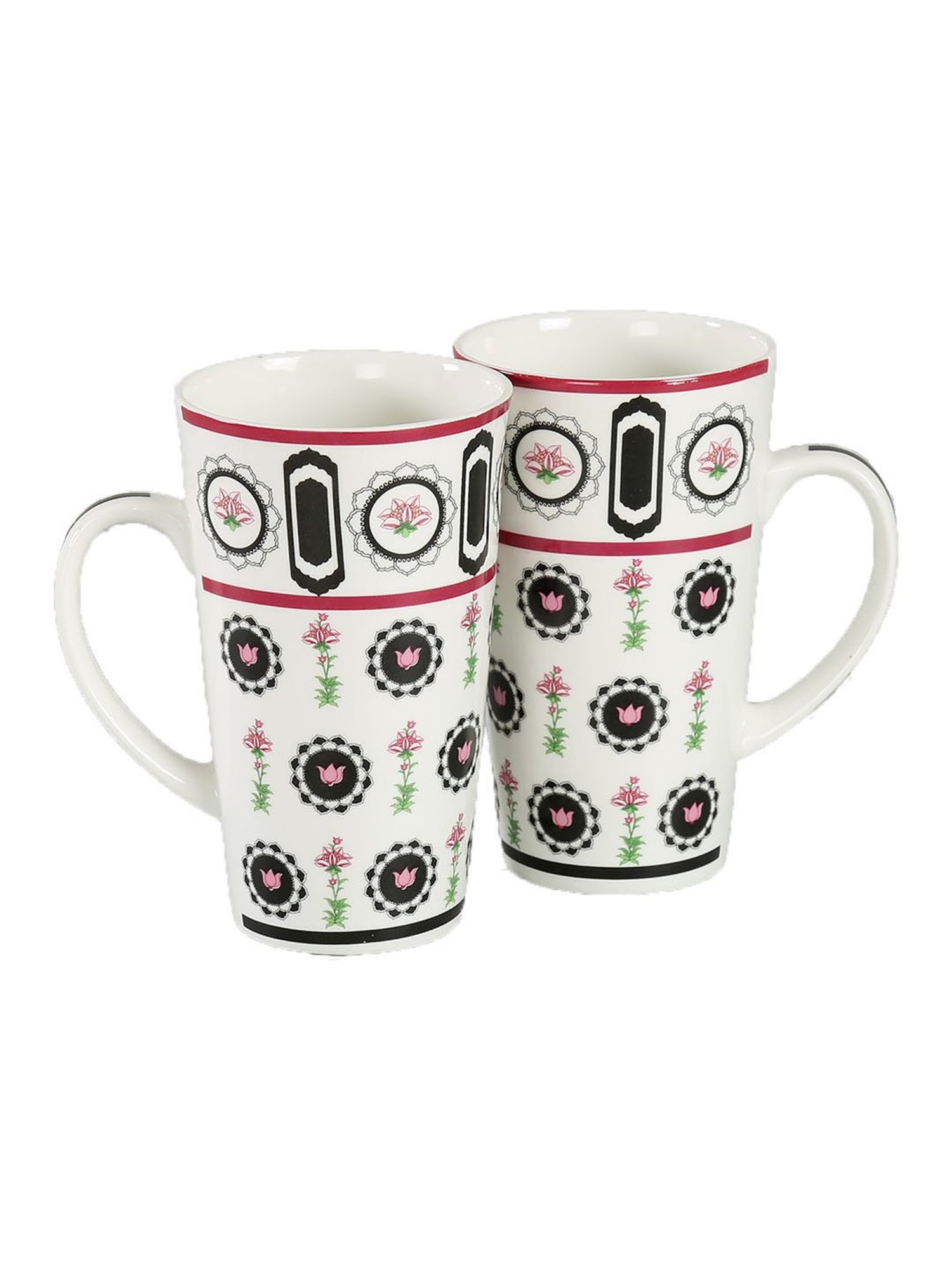 India Circus by Krsnaa Multicolor Ceramic 530 ML Mugs - Set of 2