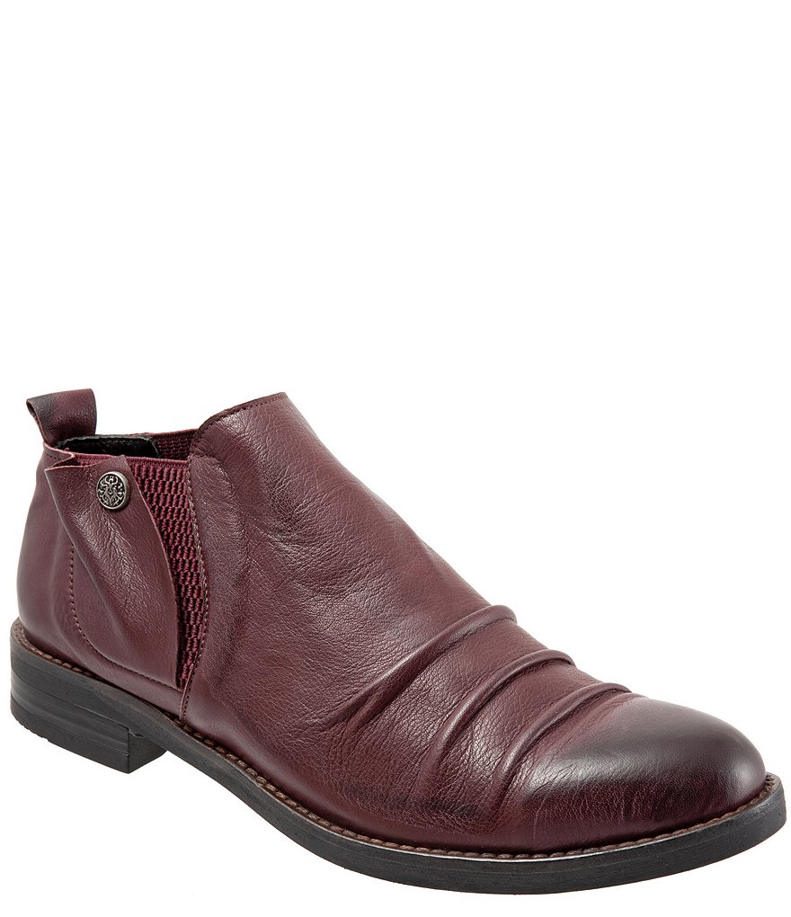 Bueno Pina Leather Ruched Slip-On Block Heel Loafers