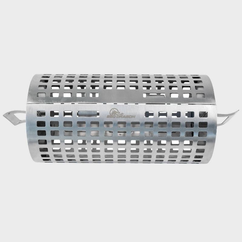 Rolling Grill Basket Silver - BBQ Dragon