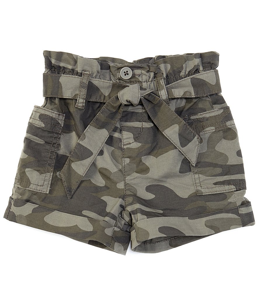 Hippie Girl Little Girls 4-6X Twill Camo Cargo Shorts