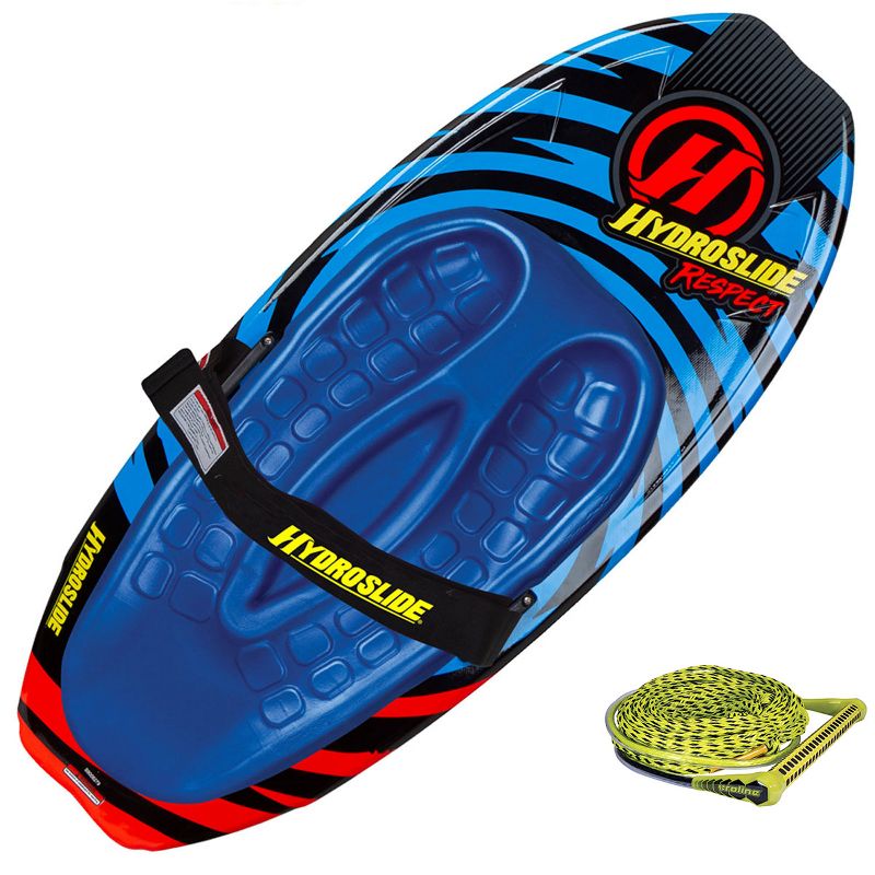 Hydroslide Respect Feathercore 52 Inch Tow Behind Kneeboard + 75-Foot Tow Rope