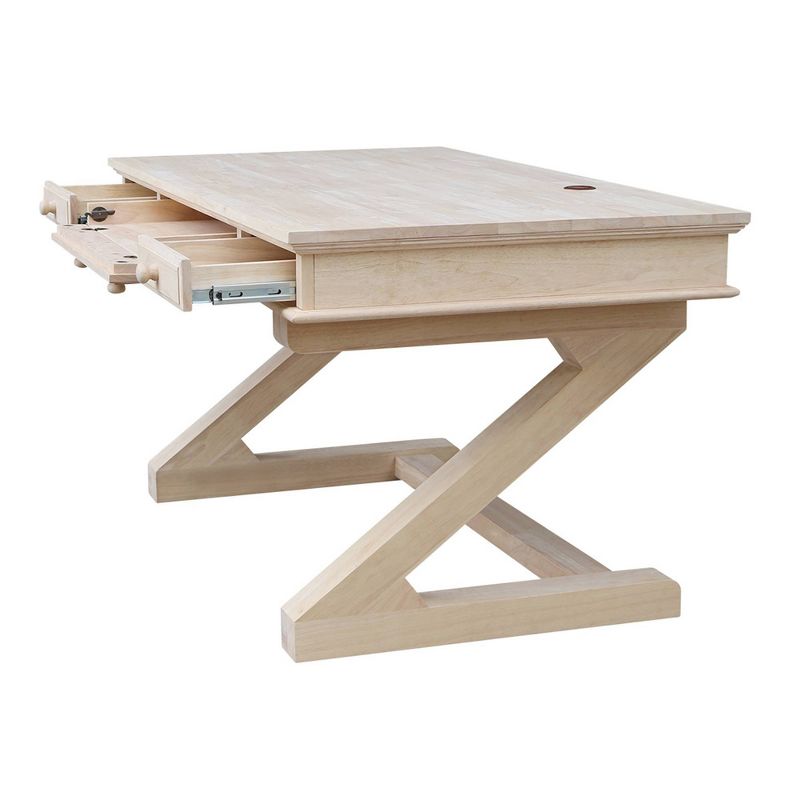 Executive Desk With Zodiac Base Unfinished - International Concepts