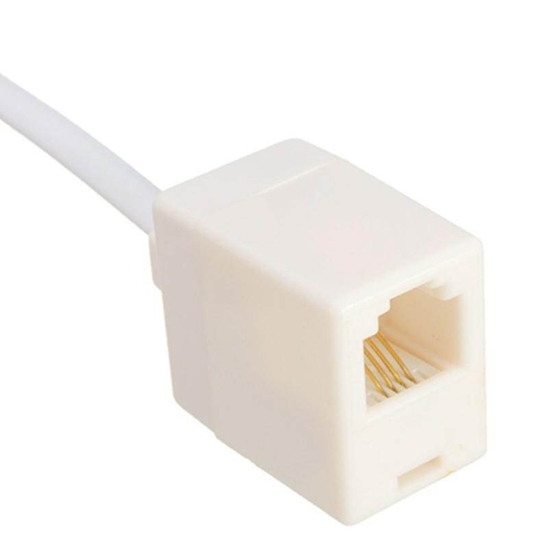 5pcs RJ11 6P4C Female To Ethernet RJ45 8P8C Male F/M Adapter Converter Cable Phone -