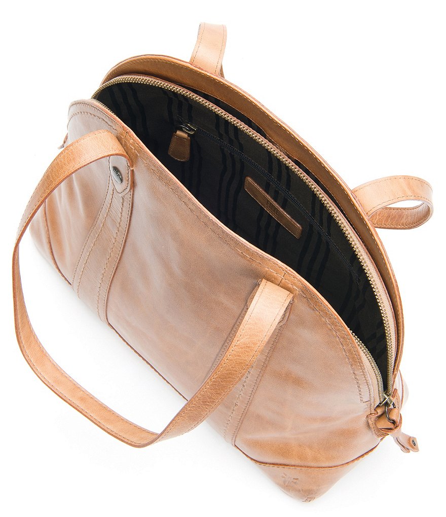 Frye Melissa Zip Domed Leather Satchel Bag