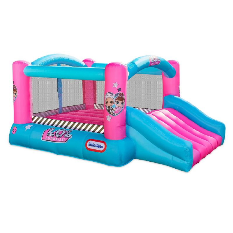 Costway Inflatable Water Slide Crab Dual Slide Bounce House Splash Pool W/ 950W Blower