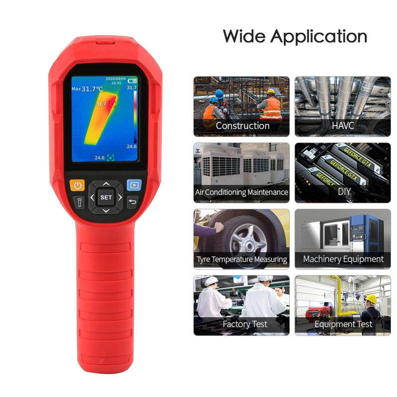 UNI-T UTi260B -15? ~550? 2.8 Inch TFT LCD Display Screen Infrared Thermal Imager 49152(256 * 192) Thermal Imaging Pixel Surface Temperature Real Time Thermal Images Combination Infrared Visible Light