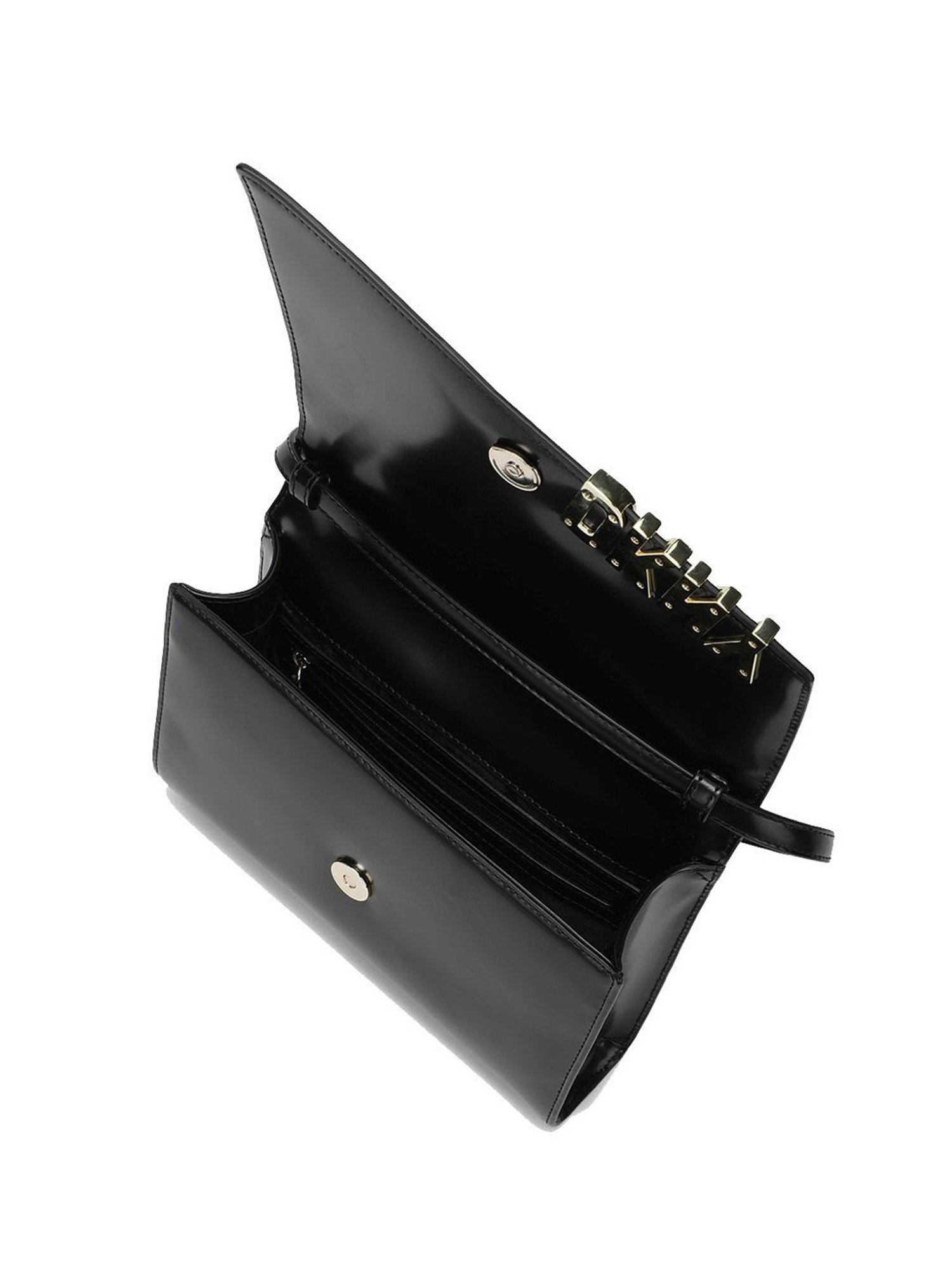 Dkny Black Leather Solid Sling Handbag