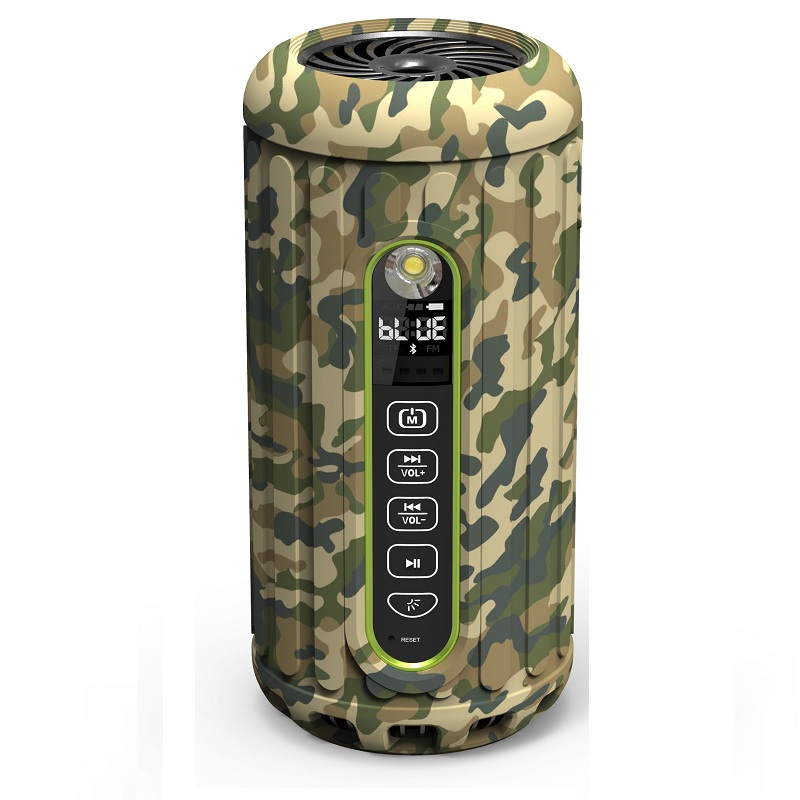 Outdoor Bike Subwoofer Bluetooth Speaker Waterproof Wireless 6600mAh Powerful Portable Speakers with Card with FM Radio