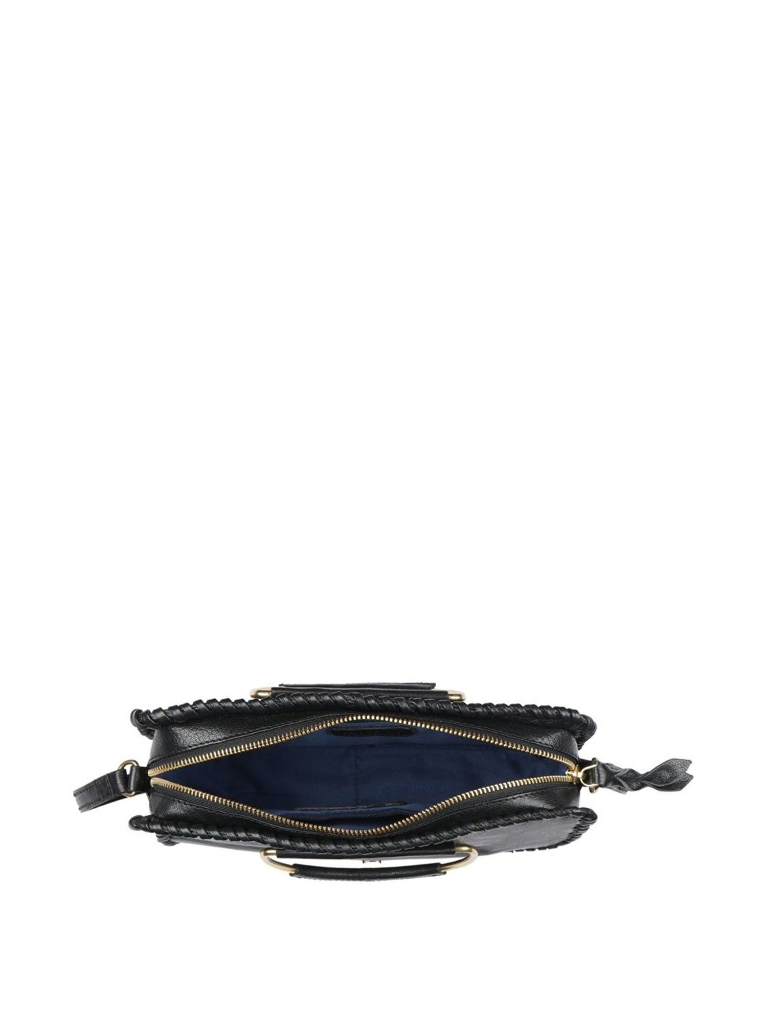 Hidesign Black Solid Medium Sling Handbag