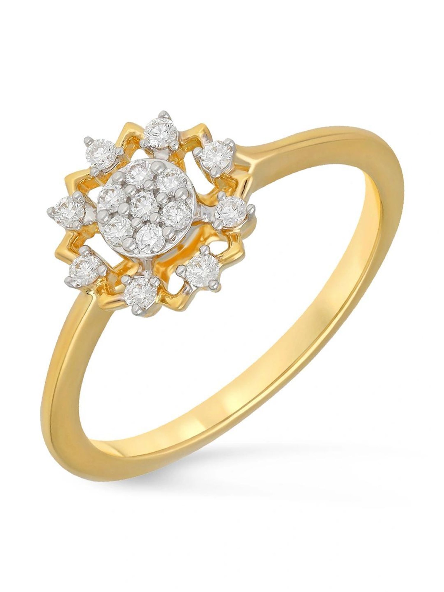 Malabar Gold and Diamonds 18k IGI Certified Diamond Yellow Gold Ring for Women