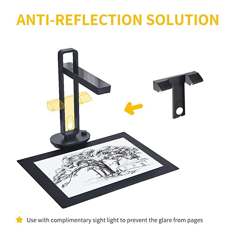 Aura X Pro Personal Portable Book Scanner Builtin Battery High Mobility Document Scanner Compatible with Both Windows amp macOS