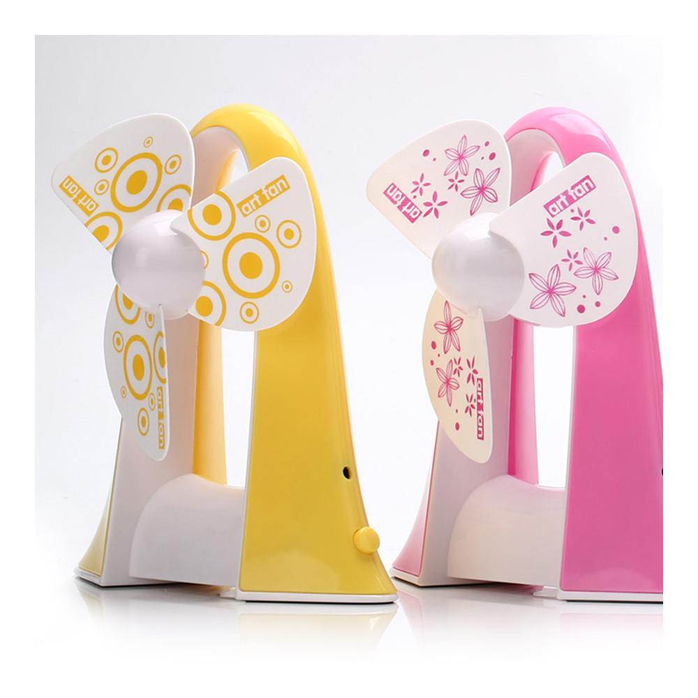 USB 1200mA Rechargeable Silent Penguin Portable Fan   Blue